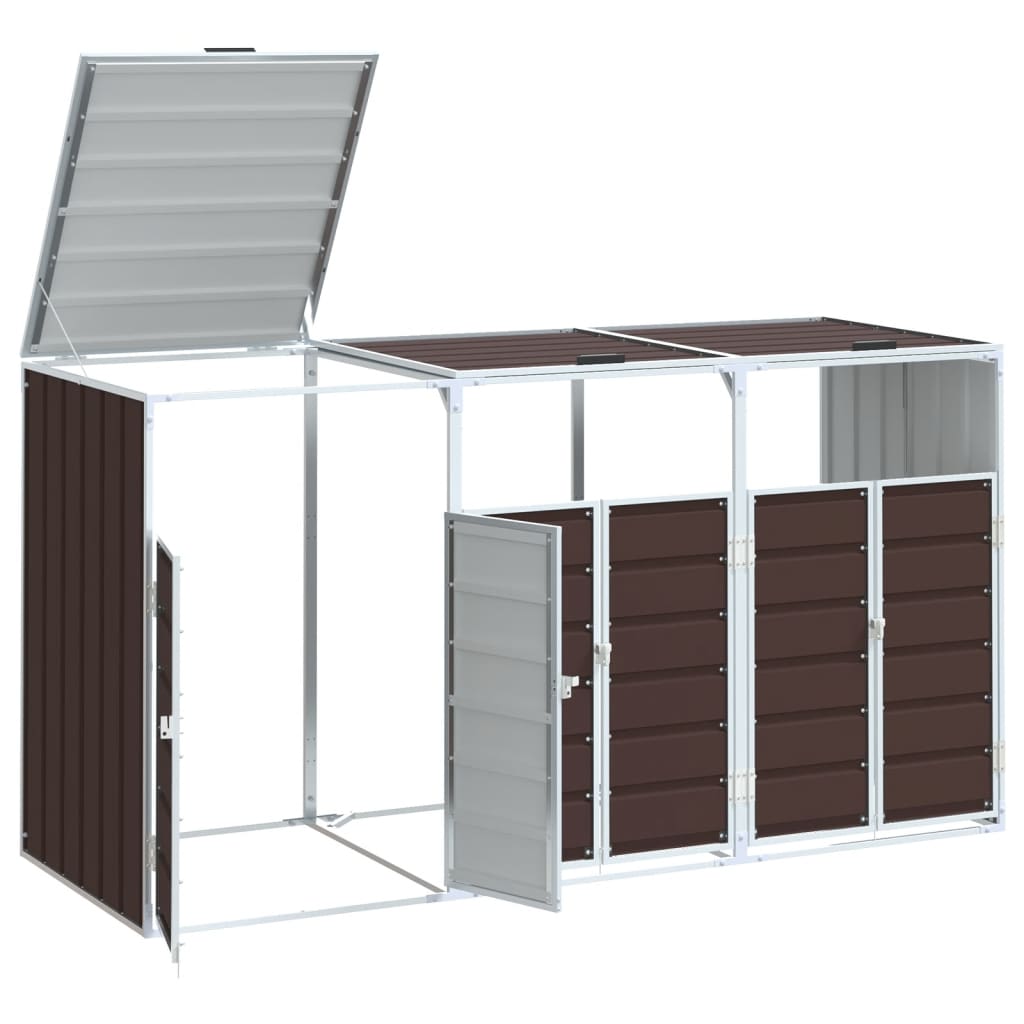 Mülltonnenbox für 1 Tonne Grün 72x81x115 cm Stahl