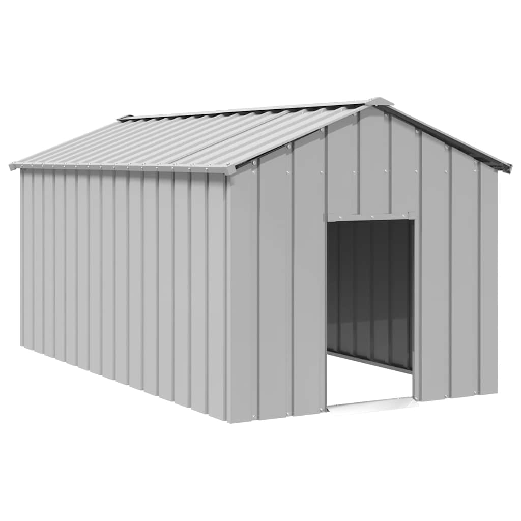 Hundehütte mit Dach 131x101x102 cm Verzinkter Stahl
