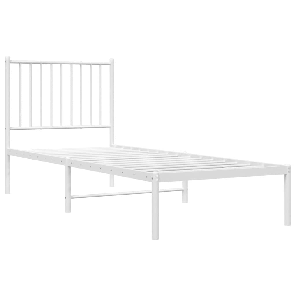 Bettgestell Metall Schwarz 75x190 cm