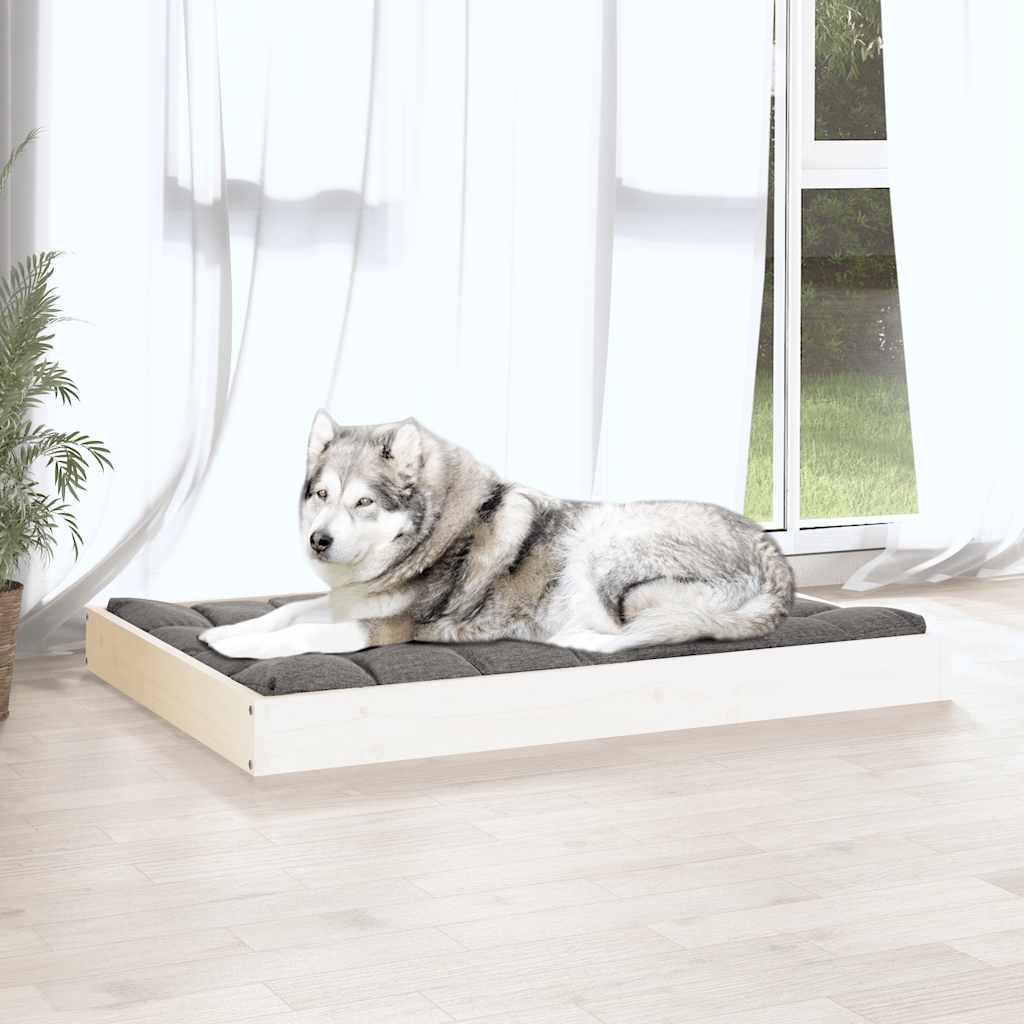 Hundebett 101,5x74x9 cm Massivholz Kiefer