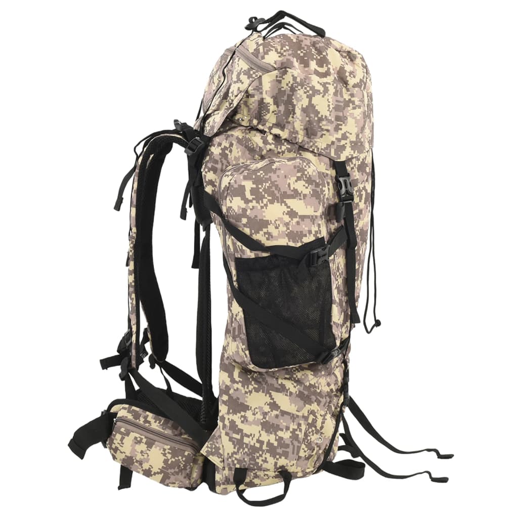 Wanderrucksack Schwarz 60 L Oxford-Gewebe