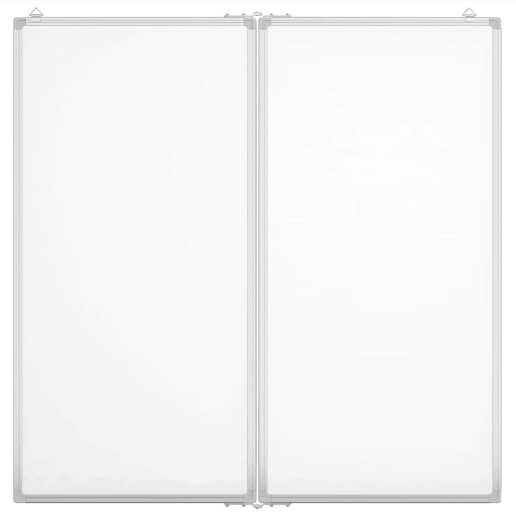 Magnetisches Whiteboard Klappbar 80x80x1,7 cm Aluminium