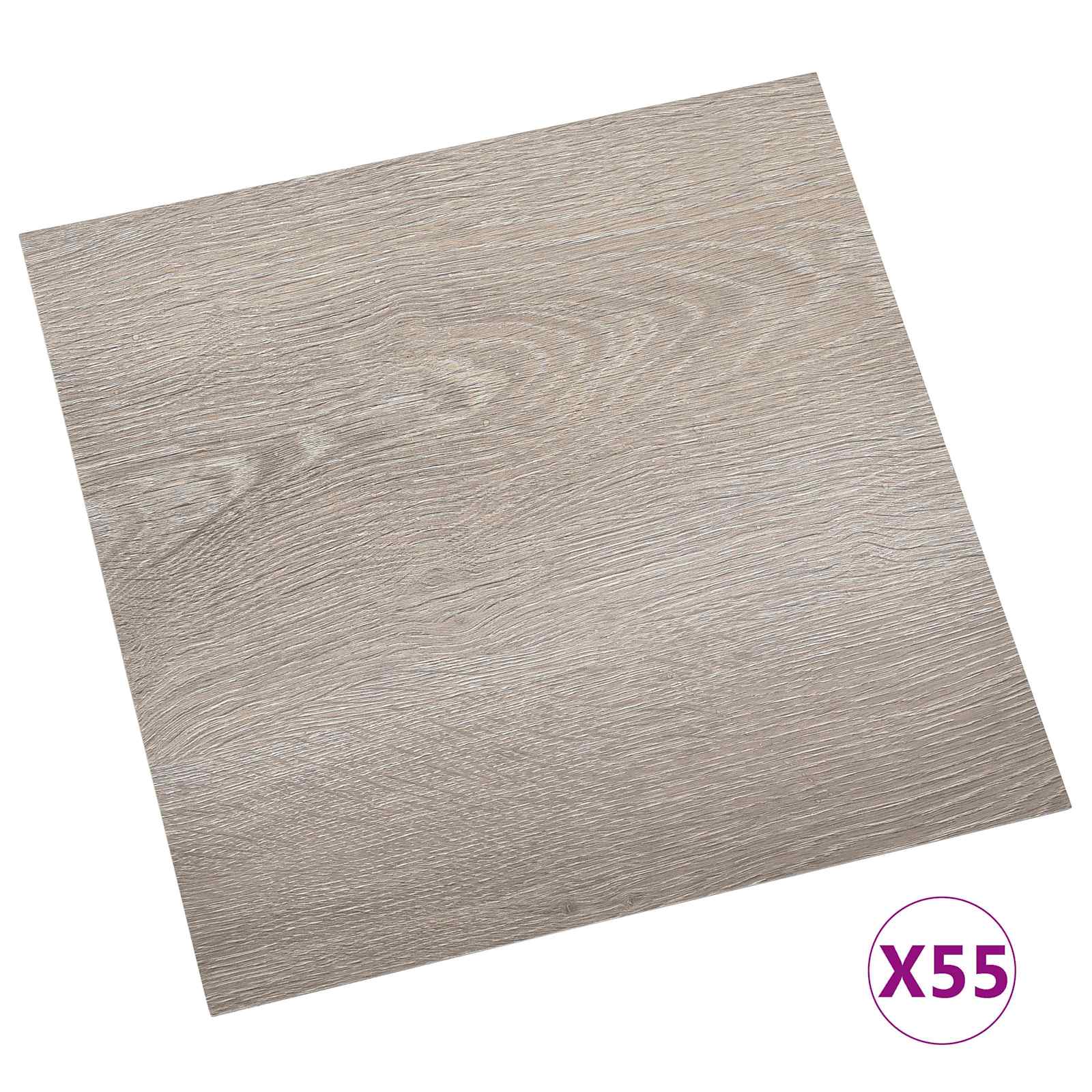 Bodenplanken 55 pcs Schwarz 5,11 m² PVC