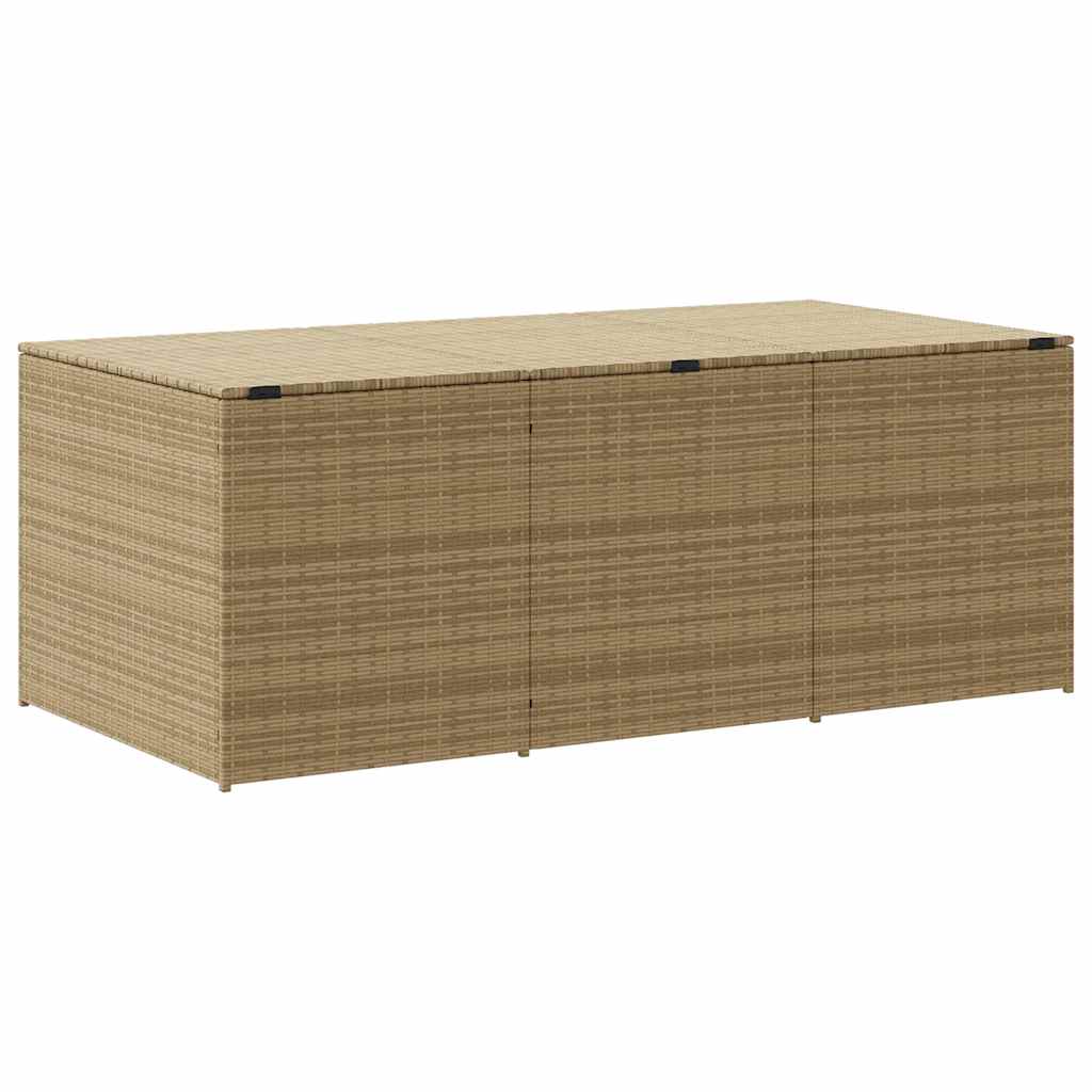 Gartentruhe Schwarz 283L Poly Rattan