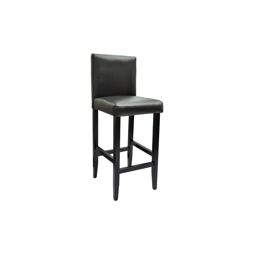 Barhocker 2 Stk. Weiß Kunstleder