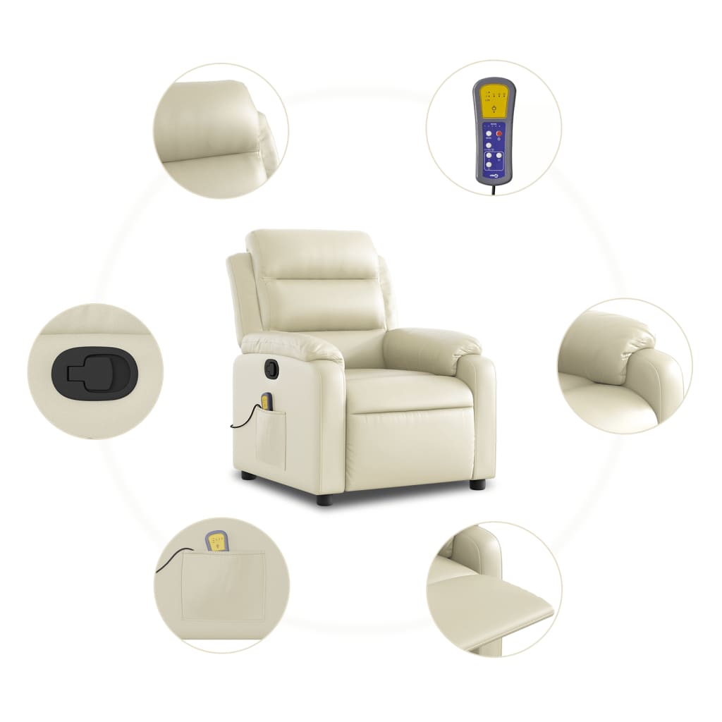 Massage-Relaxsessel, Kunstleder, Schwarz