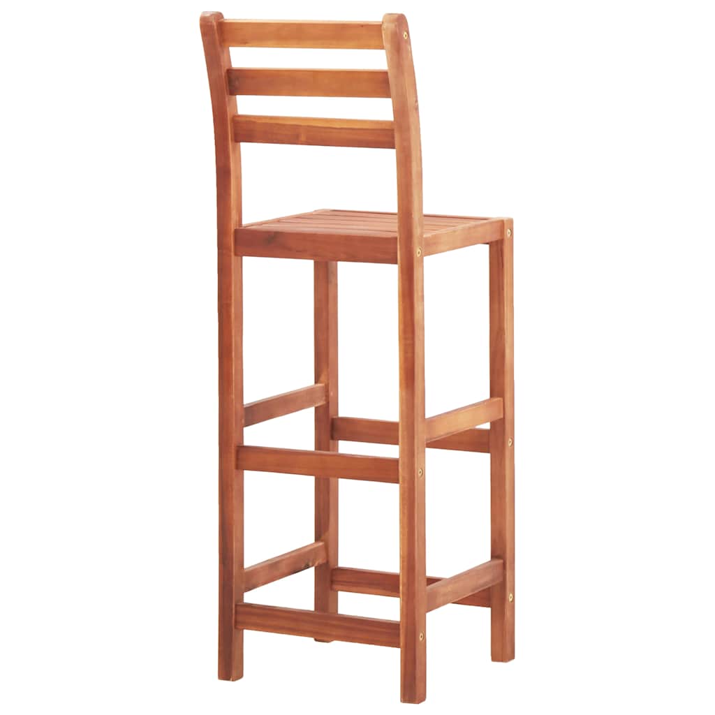 Barhocker 4 Stk. Grau Massivholz Akazie