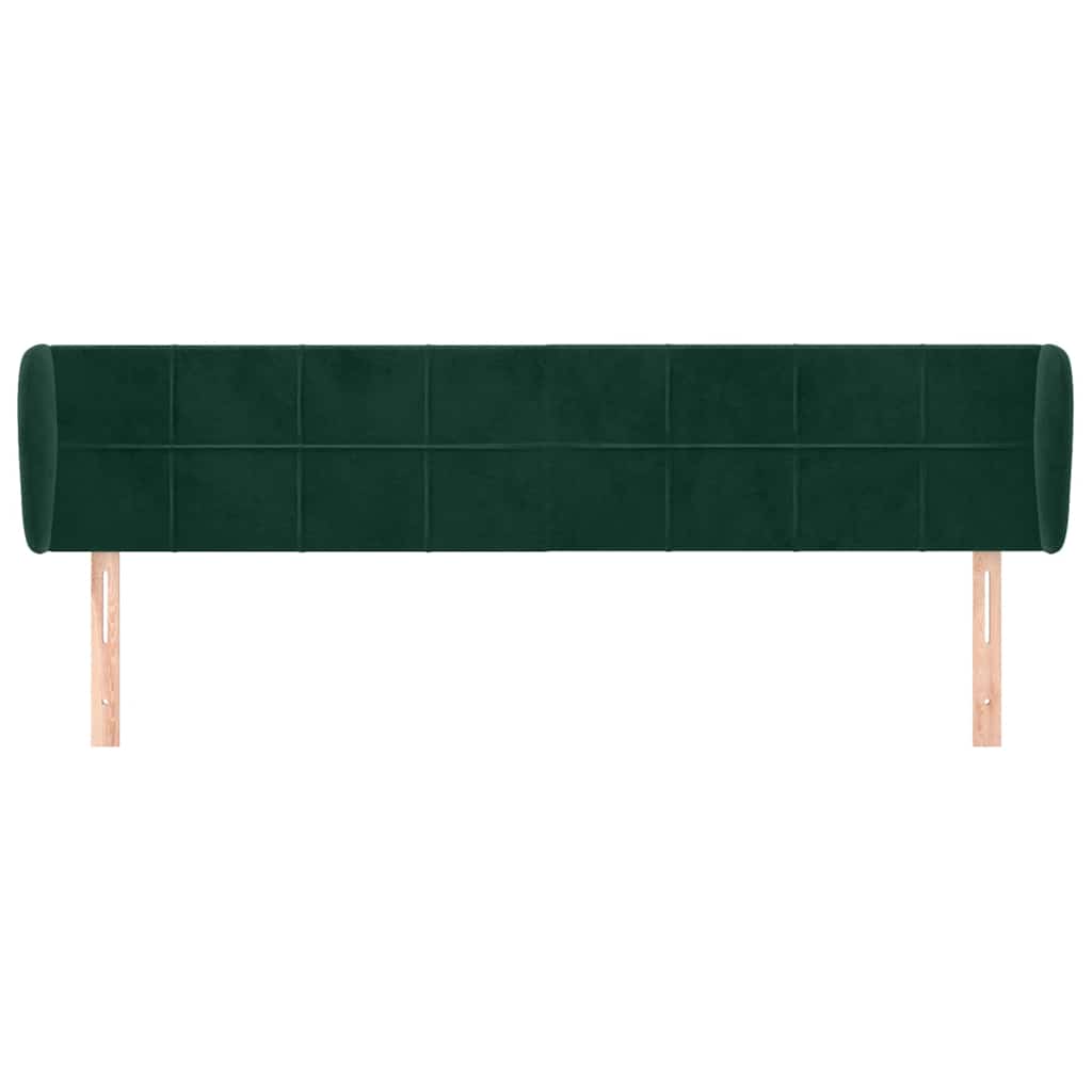 Kopfteil mit Ohren Dunkelblau 93x23x78/88 cm Samt