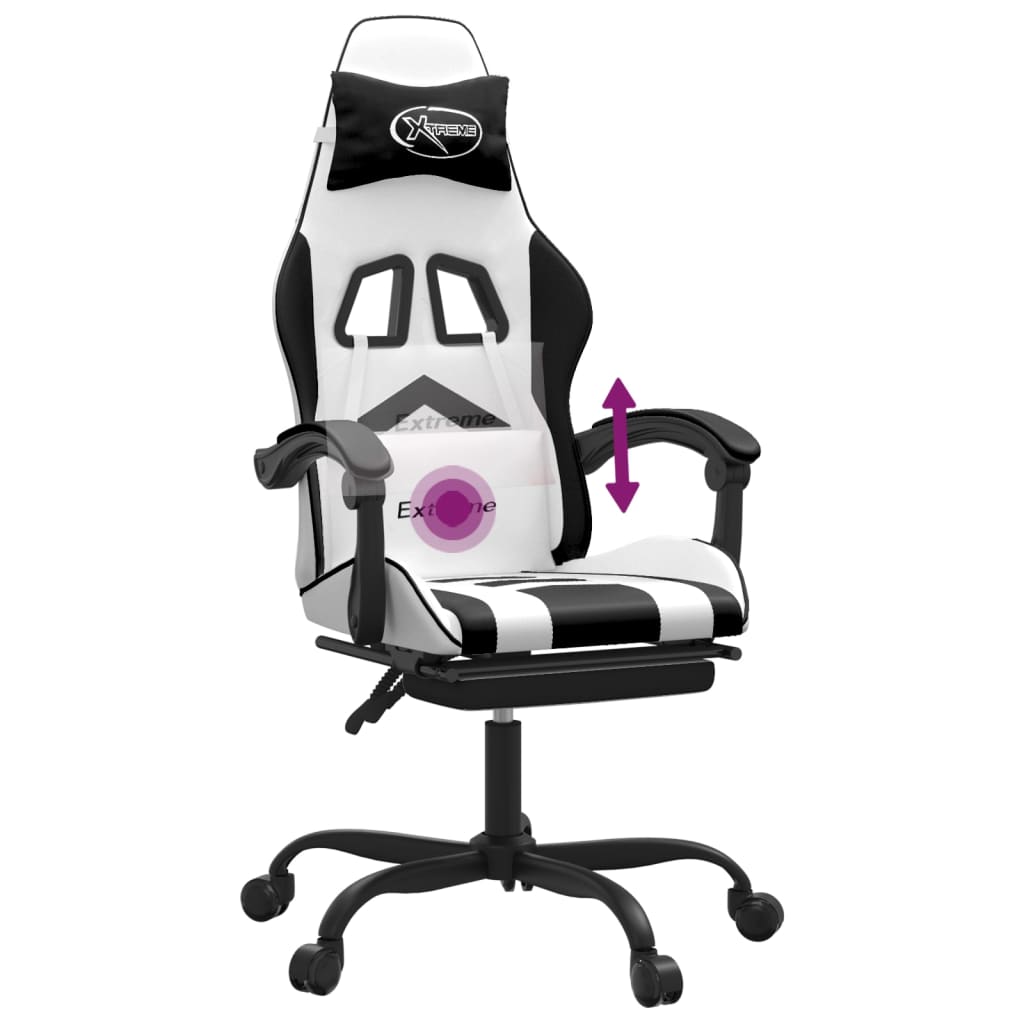 Gaming-Stuhl Drehbar Schwarz und Rot Kunstleder