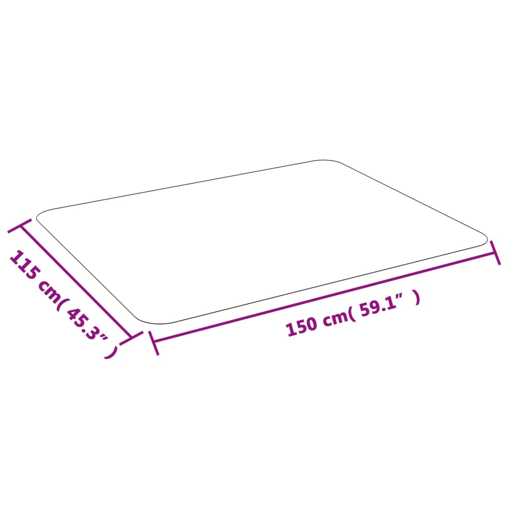 Bodenschutzmatte für Laminat oder Teppich 90x90 cm