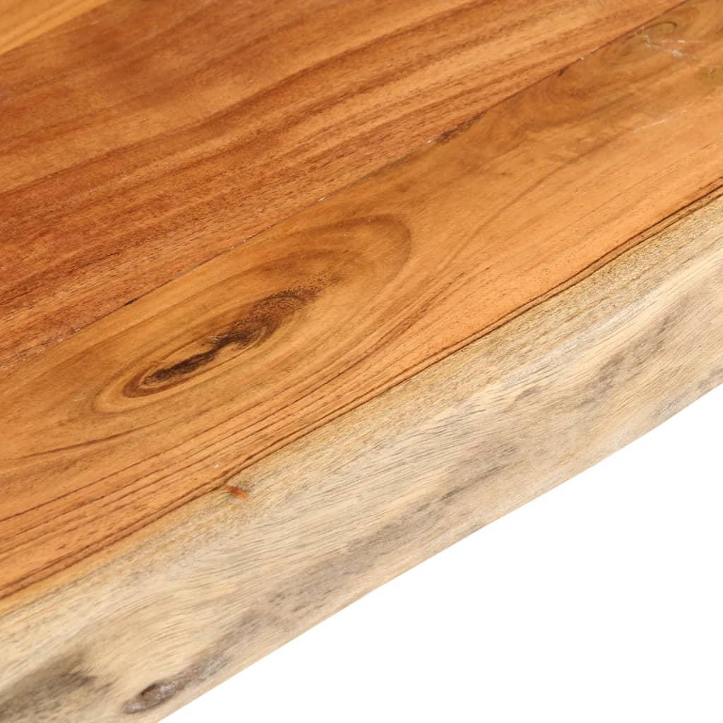 Tischplatte 40x40x2,5 cm Rechteckig Massivholz Akazie Baumkante