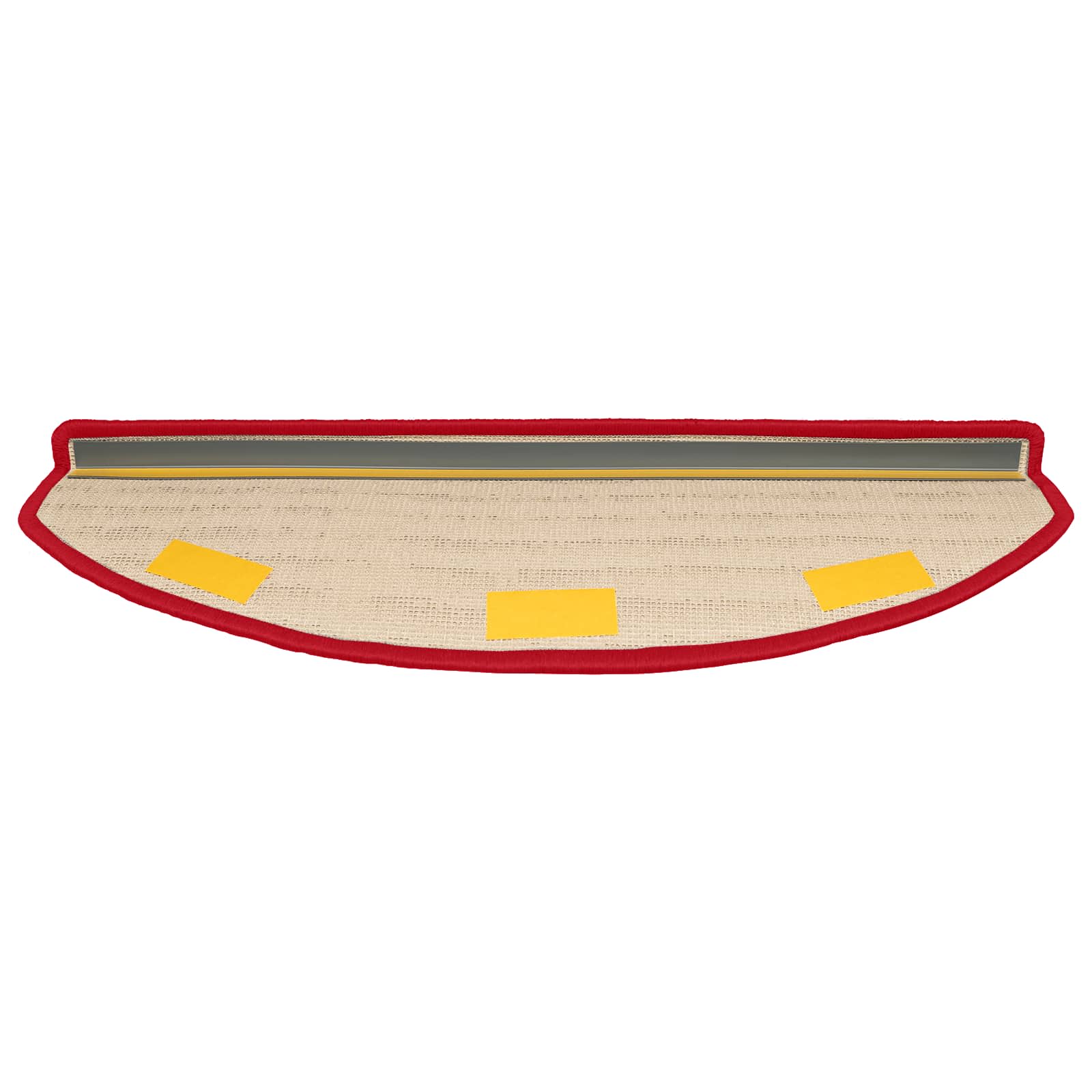 Stufenmatten 15 Stk. 56x17x3 cm Grau Halbrund