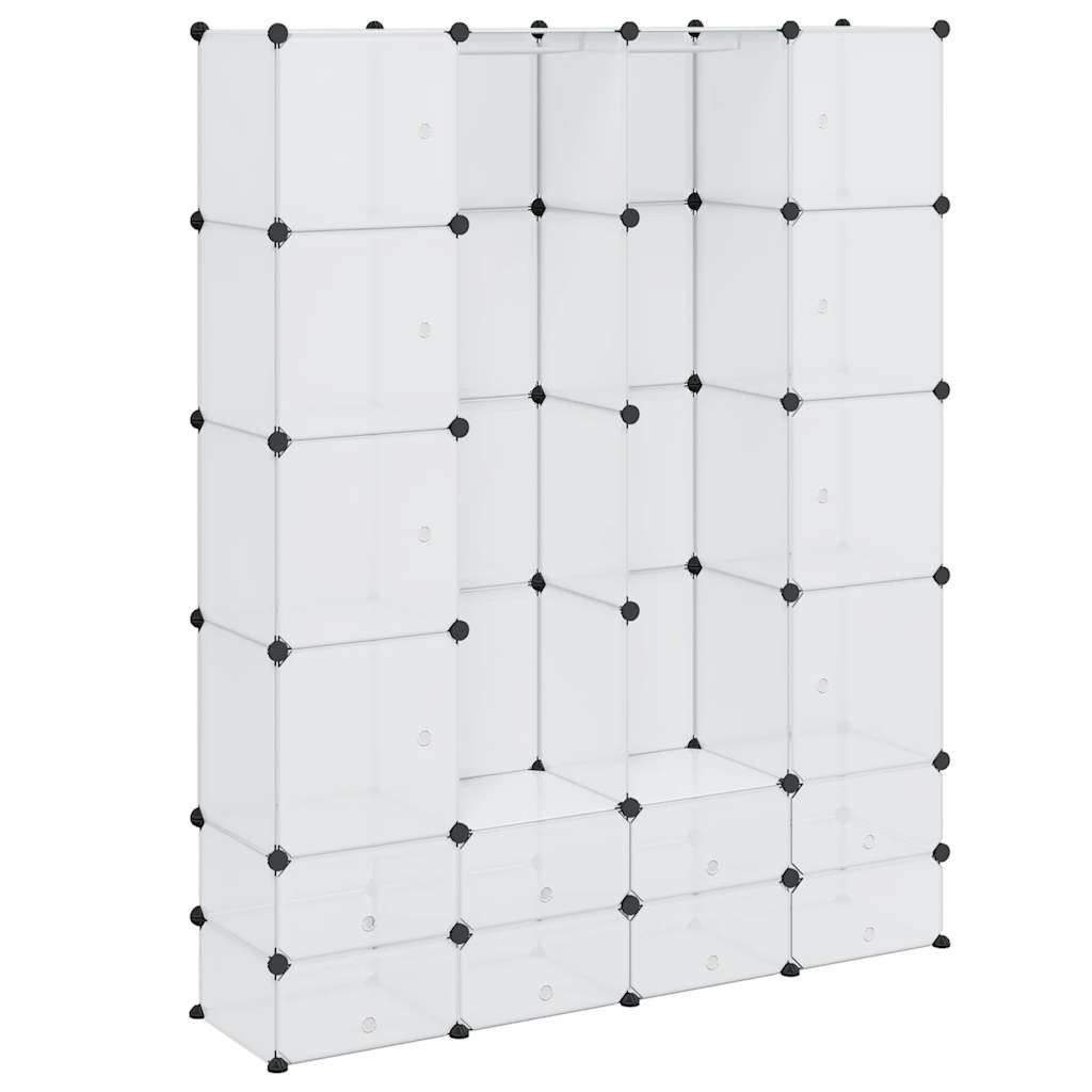 Modularer Schrank mit 9 Fächern 109x36,5x143cm Schwarz und Weiß
