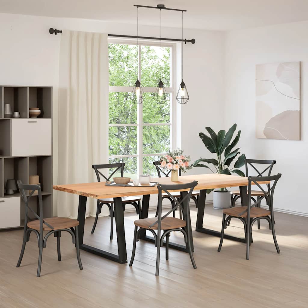 Couchtischbeine V-Form 2 Stück Schwarz 30x(30-31,3) cm Stahl