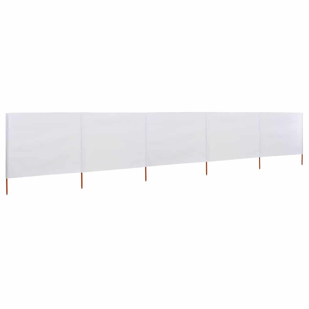 3-teiliges Windschutzgewebe 400 x 120 cm Weiß