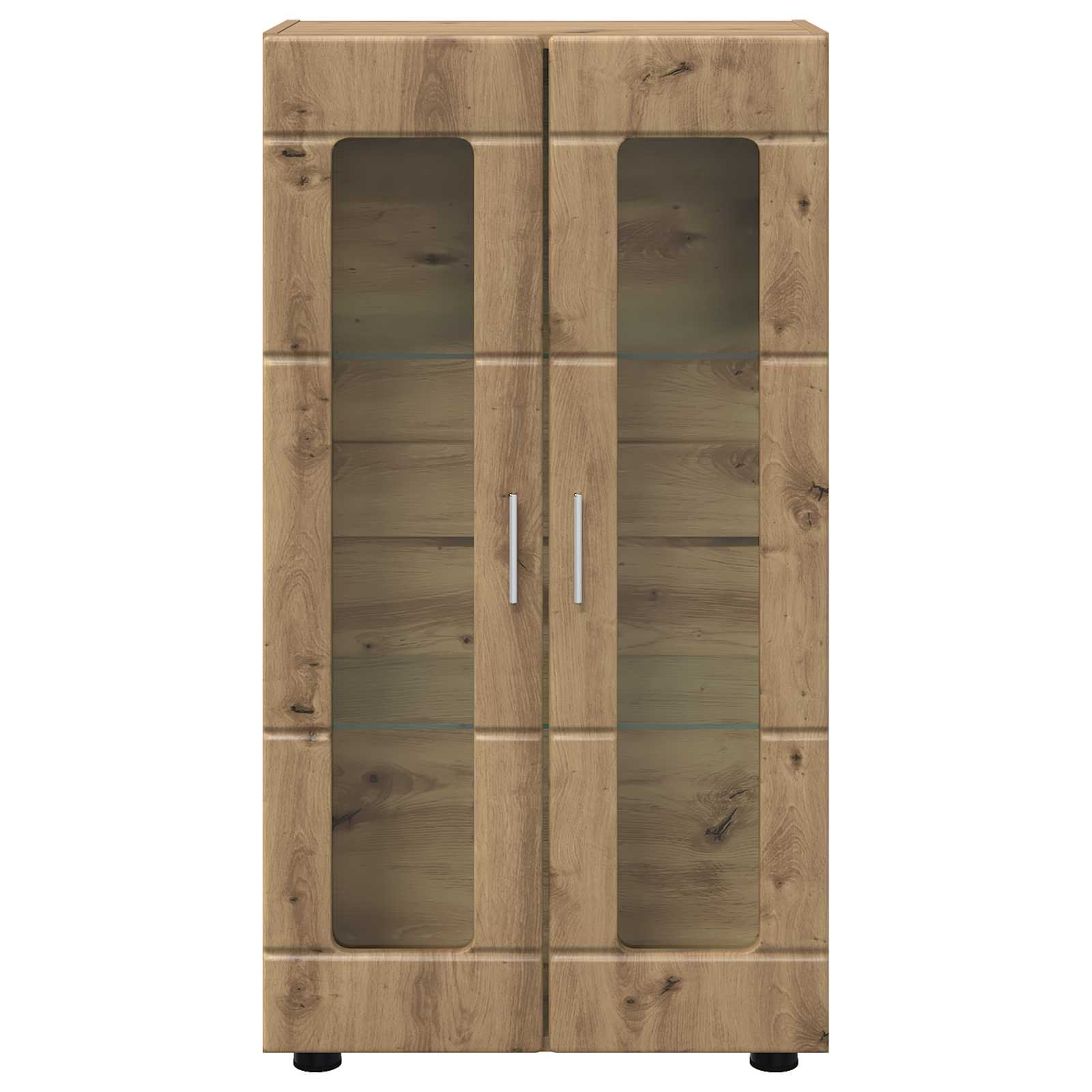 Highboard mit Regal FLORIN Weiß 60 x 35 x 182 cm Holzwerkstoff