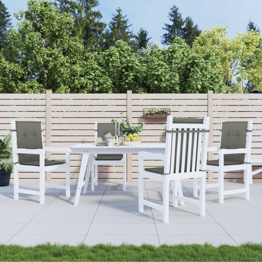 Niedriglehner-Auflagen 2 Stk Melange Anthrazit 100x50x7cm Stoff