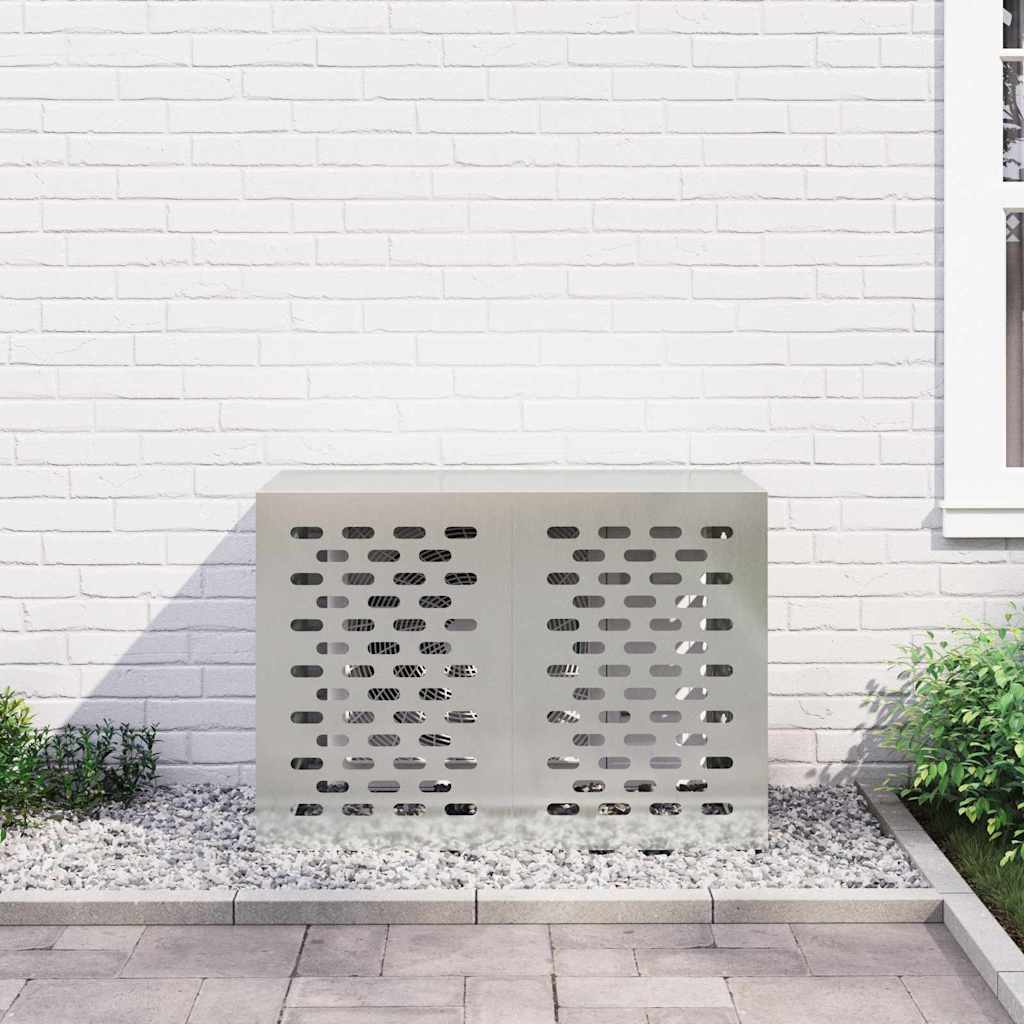 Klimaanlagenabdeckung Schwarz 90 x 40 x 60 cm Stahl