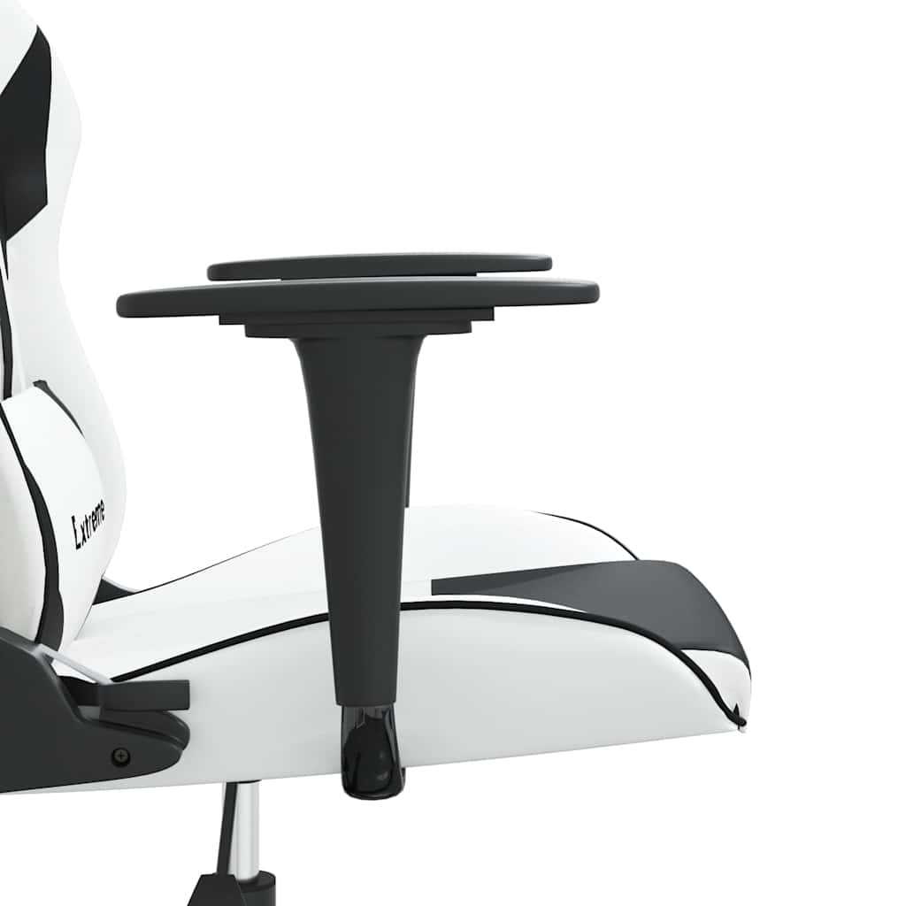 Gaming-Stuhl mit Massagefunktion Schwarz und Blau Kunstleder