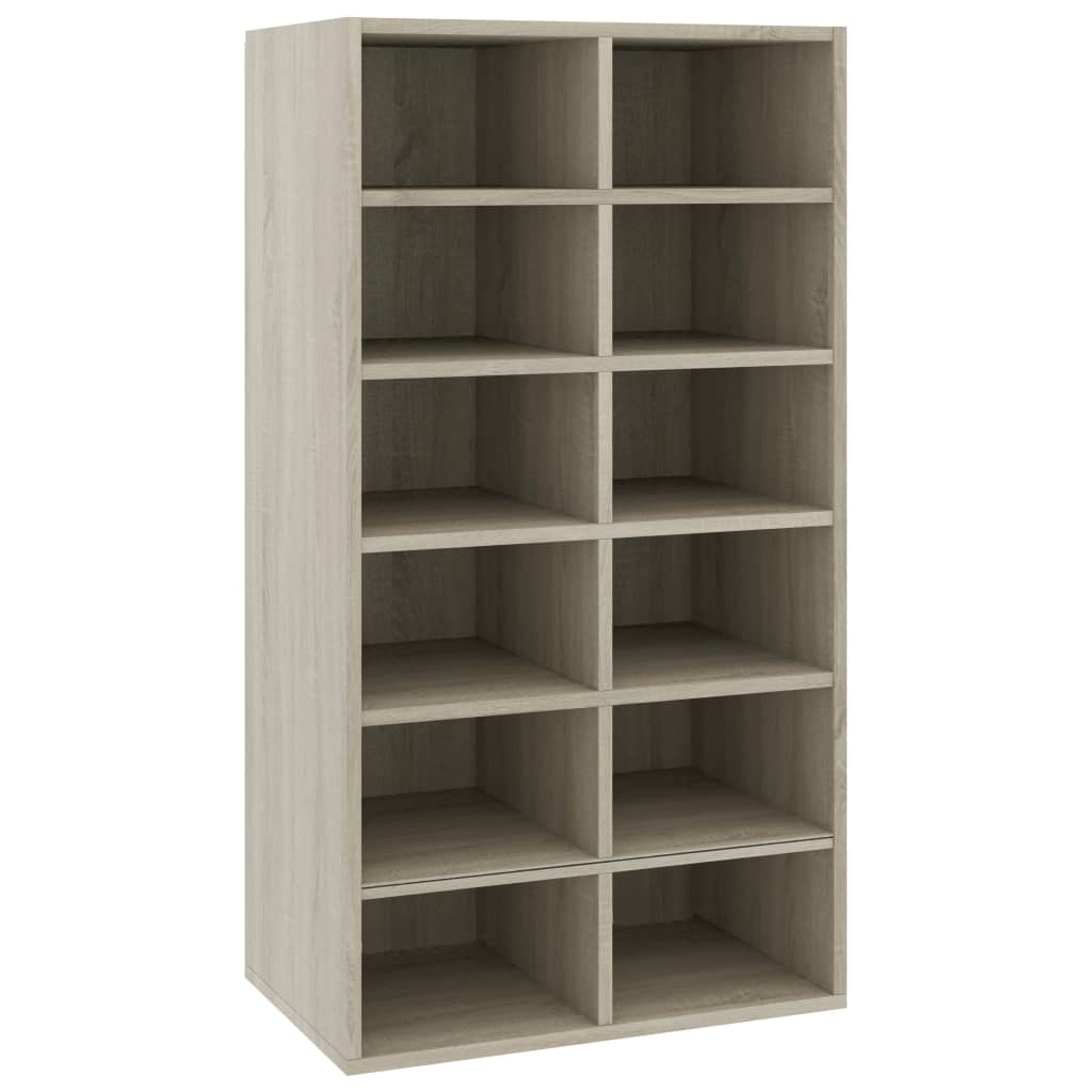 Schuhregal Weiß 54x34x100,5 cm Holzwerkstoff