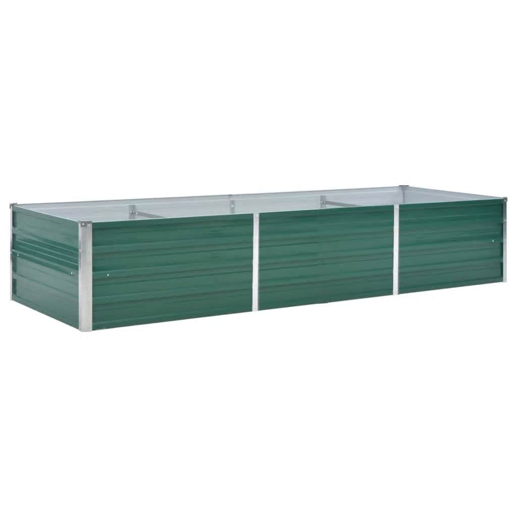 Garten-Hochbeet Verzinkter Stahl 240x80x77 cm Grün