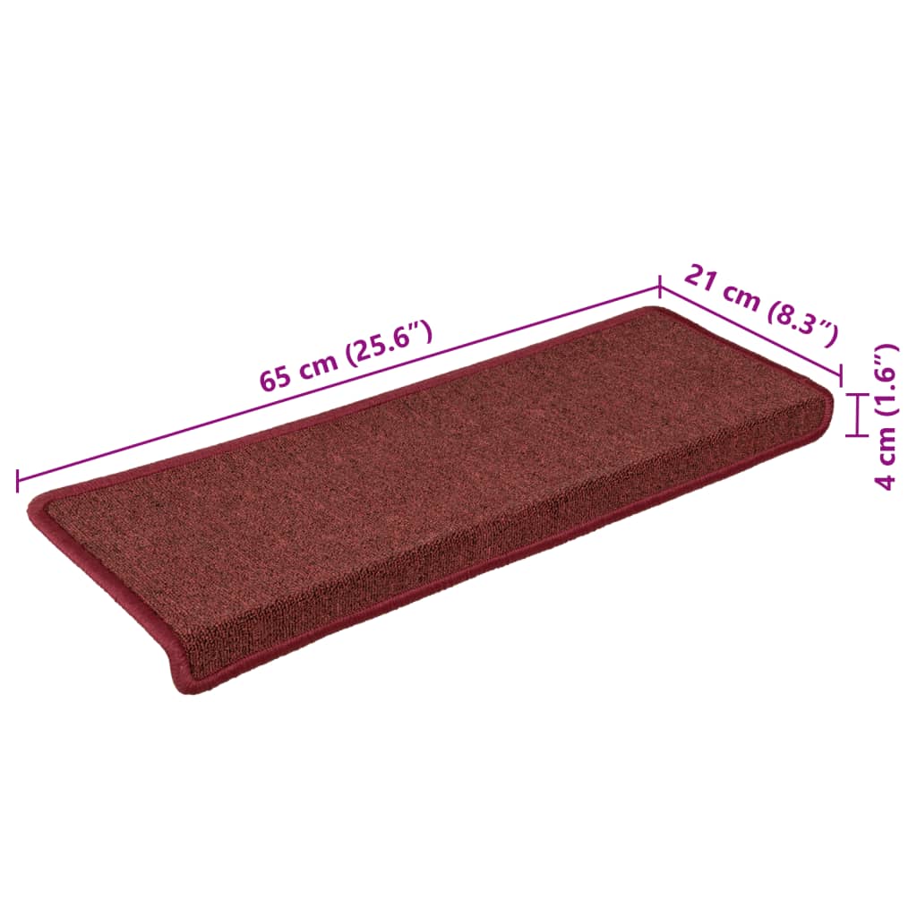 Stufenmatten 15 Stk. 65x21x4 cm Anthrazit Rechteckiger Rand