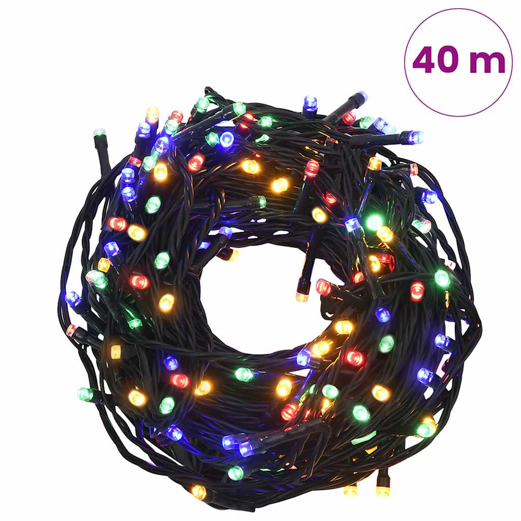 Lichterkette mit 400 LEDs Blau 40 m 8 Lichteffekte