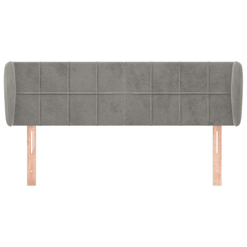 Kopfteil mit Ohren Dunkelblau 93x23x78/88 cm Samt