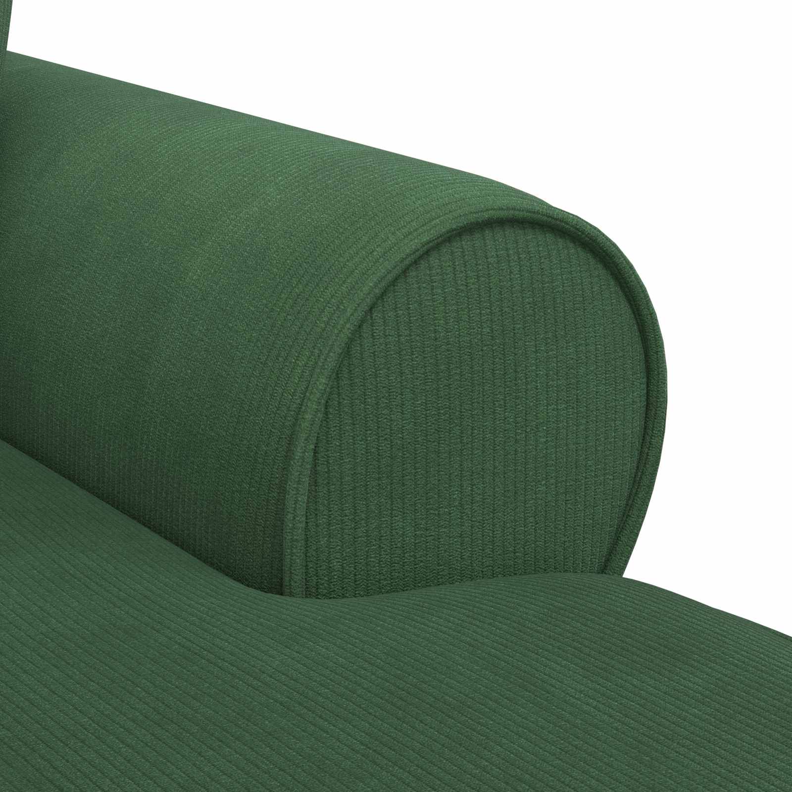Chaise Lounge mit Rock mit Kissen 3 pcs Hellgrau Cordstoff