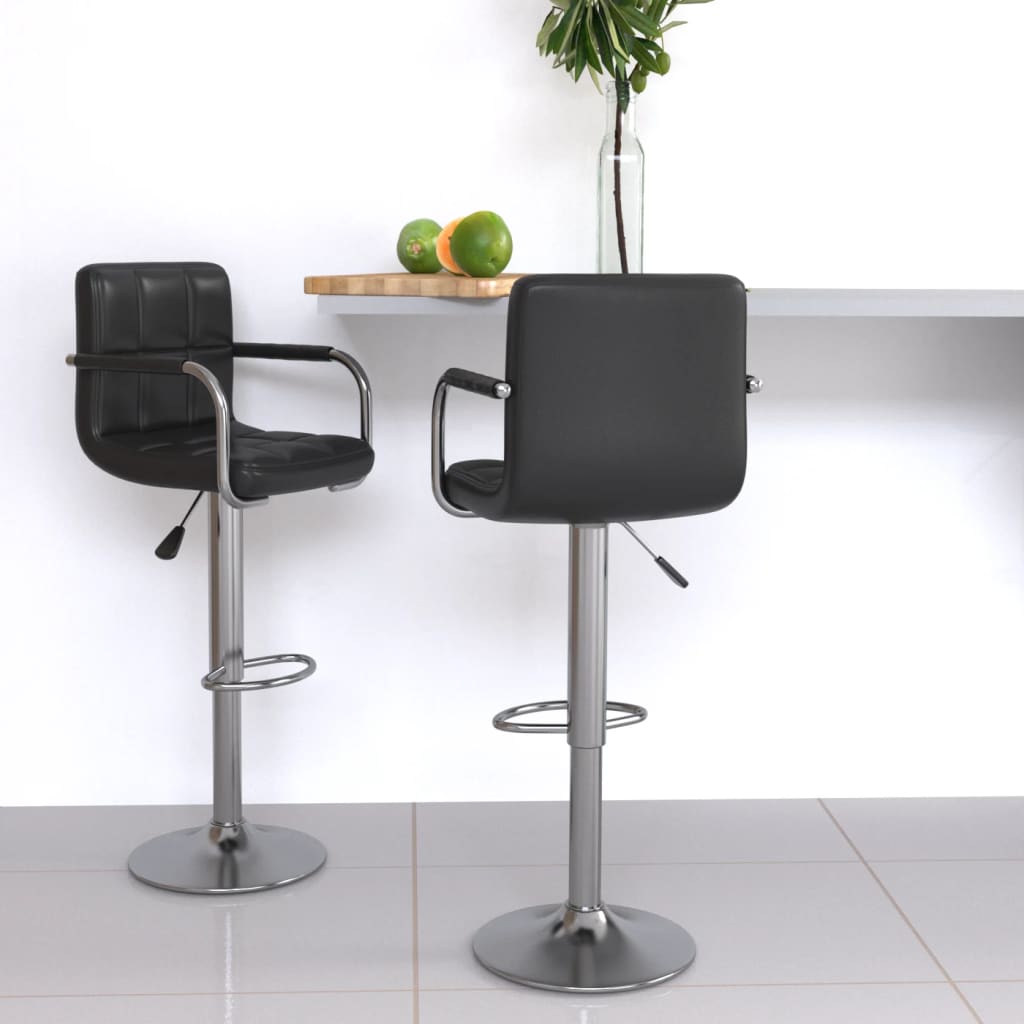 Barhocker 2 Stk. Rot Kunstleder