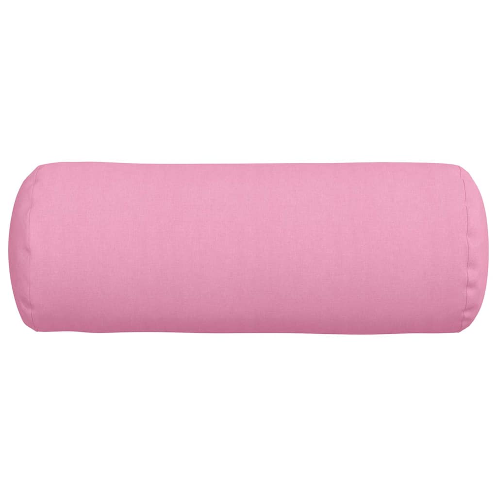 Bolsterkissen 2 Stück Hellgrau Ø 15 x 40 cm Stoff
