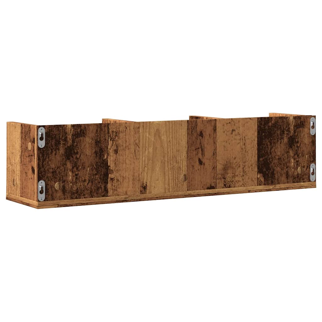 CD-Wandregal Weiß 75x18x18 cm Holzwerkstoff