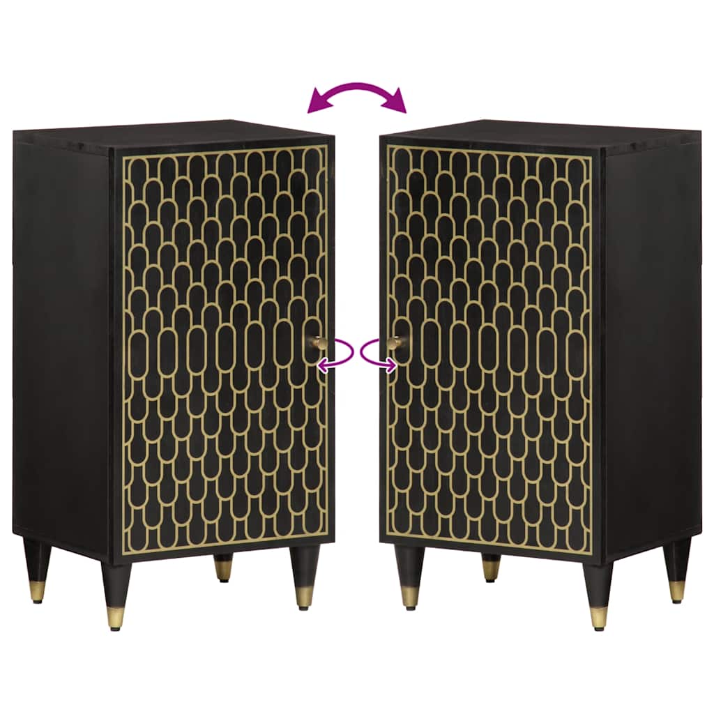 Beistellschrank 40x33x75 cm Massivholz Mango
