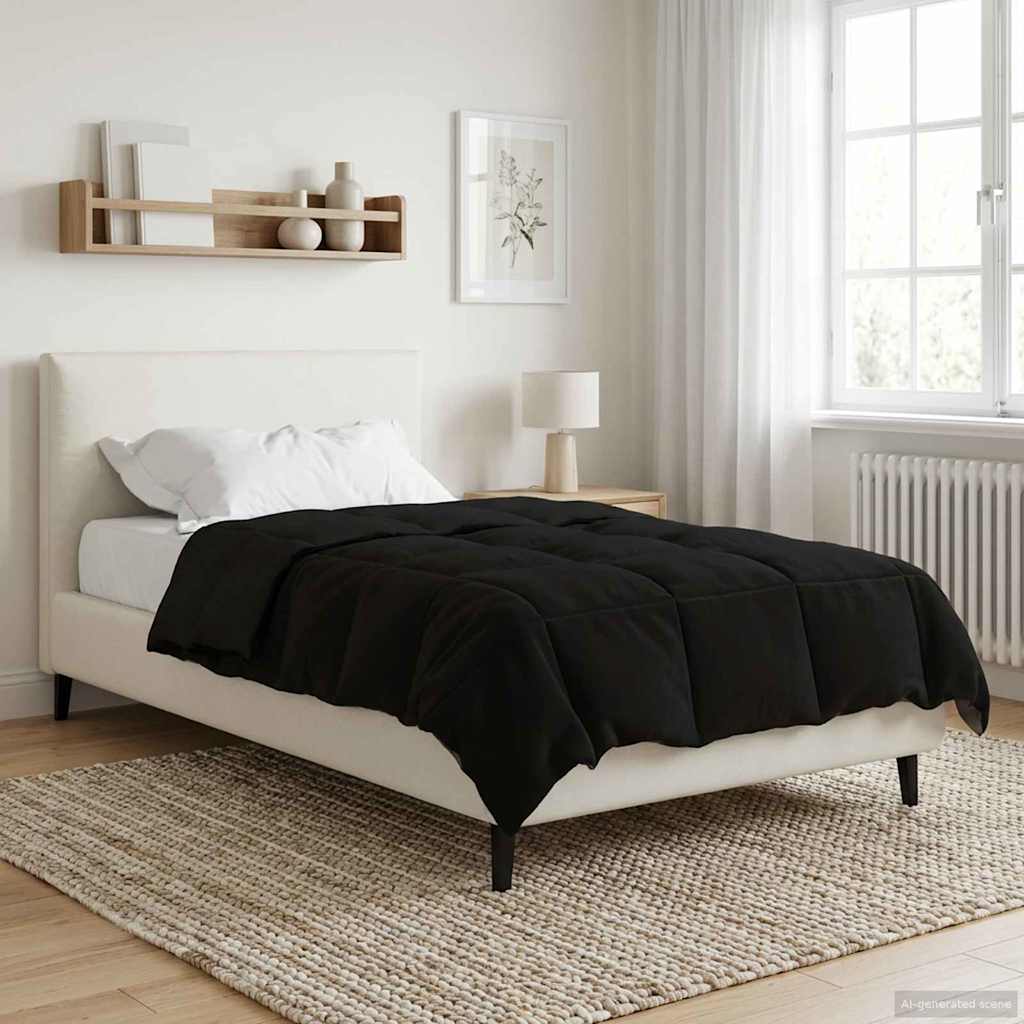 Winterbettdecke Gepolstert Anthrazit 240 x 260 cm Mikrofaser