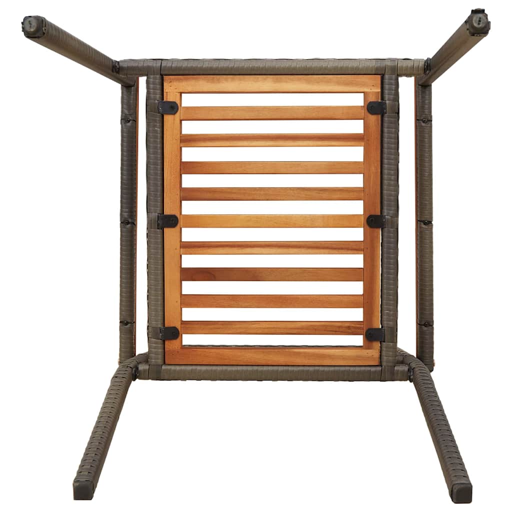 Garten Stapelstühle 4 pcs Braun und Schwarz 54 x 56 x 90 cm