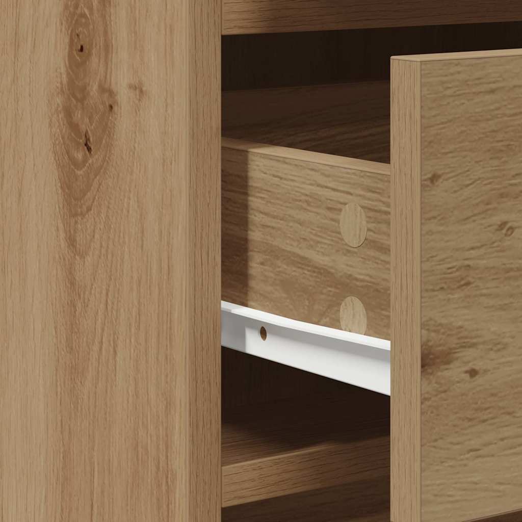 Schminktisch mit Spiegelbeleuchtung 3 pcs Weiß Holzwerkstoff