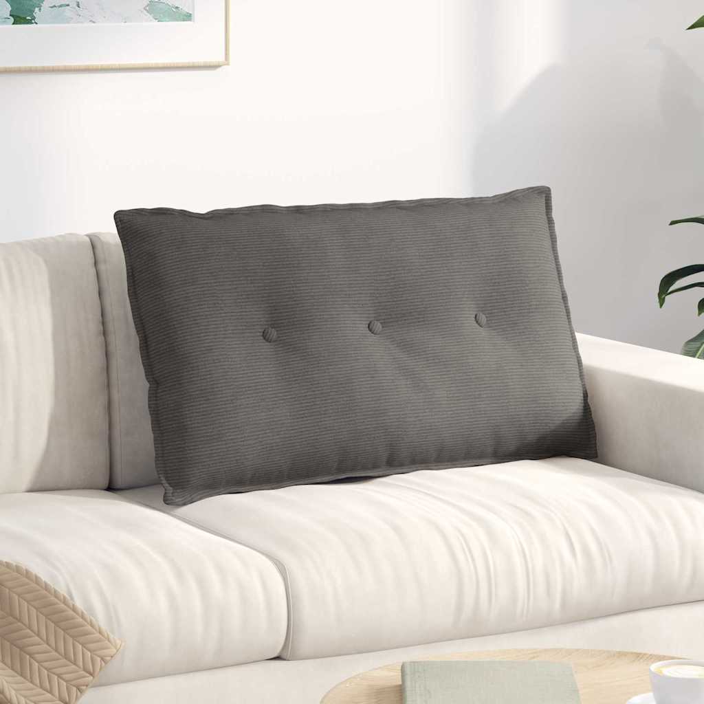 Rückenkissen Hellgrau 50 x 45 cm Cordstoff