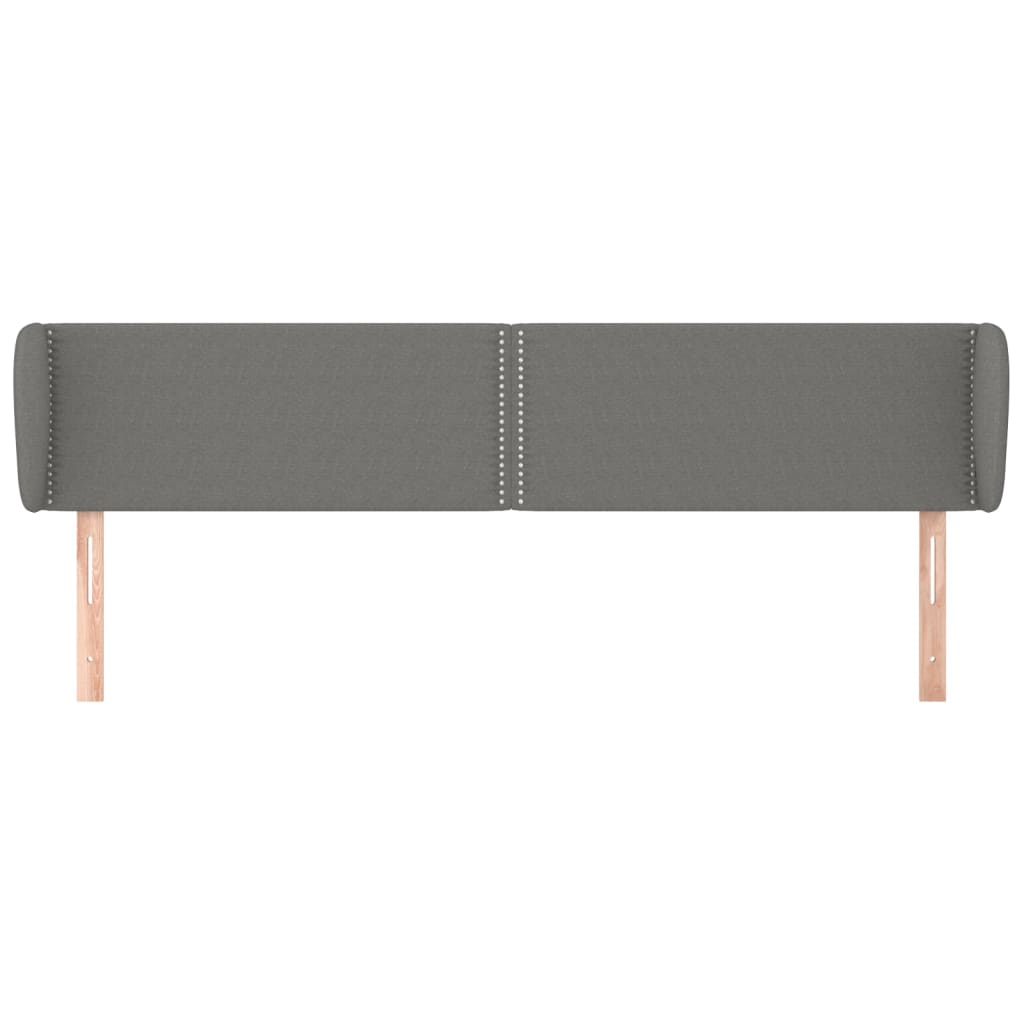 Kopfteil mit Ohren Dunkelgrau 83x23x78/88 cm Stoff