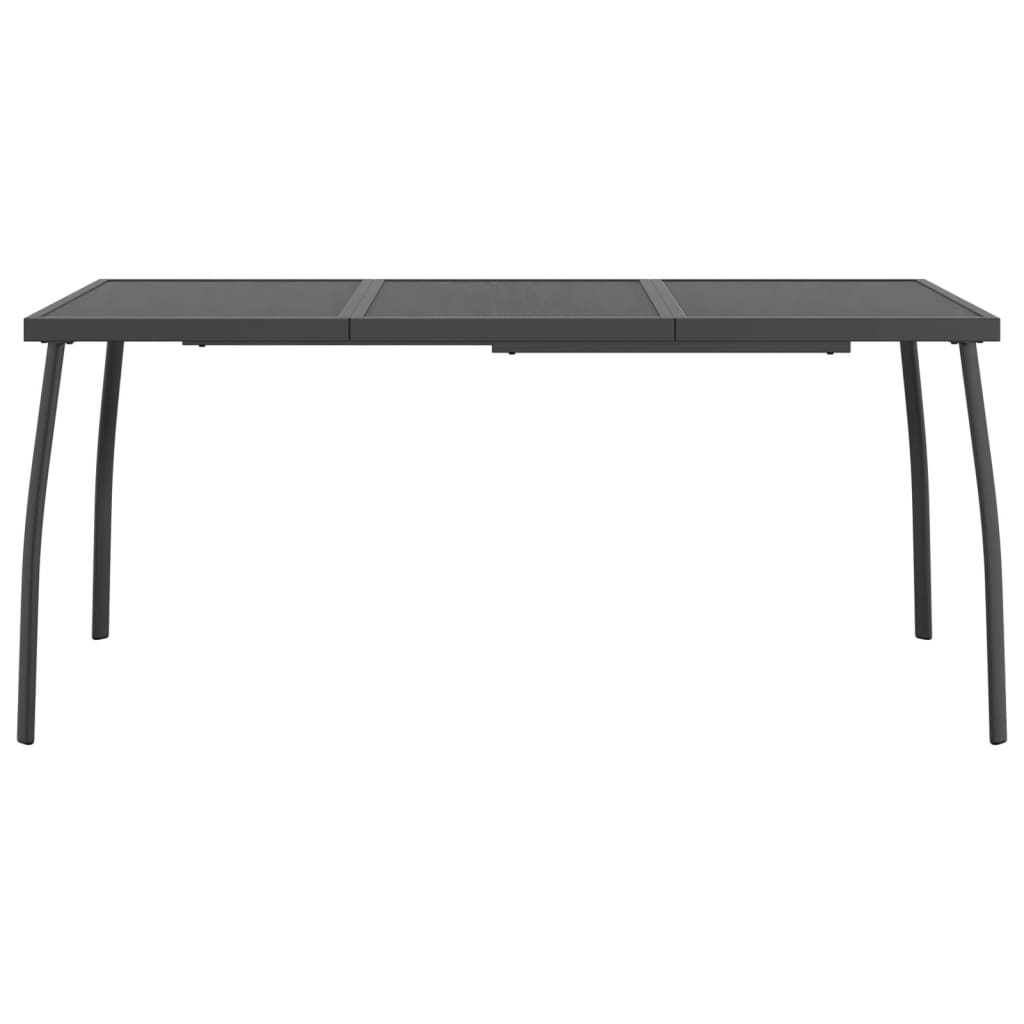Gartentisch Anthrazit 100x100x72 cm Stahlgitter