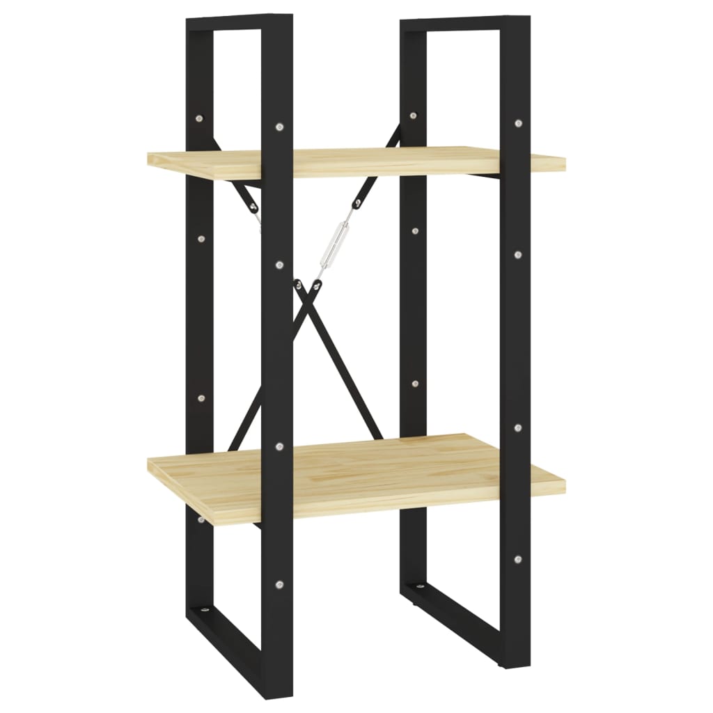 Bücherregal 2 Fächer Weiß 40x30x70 cm Holzwerkstoff