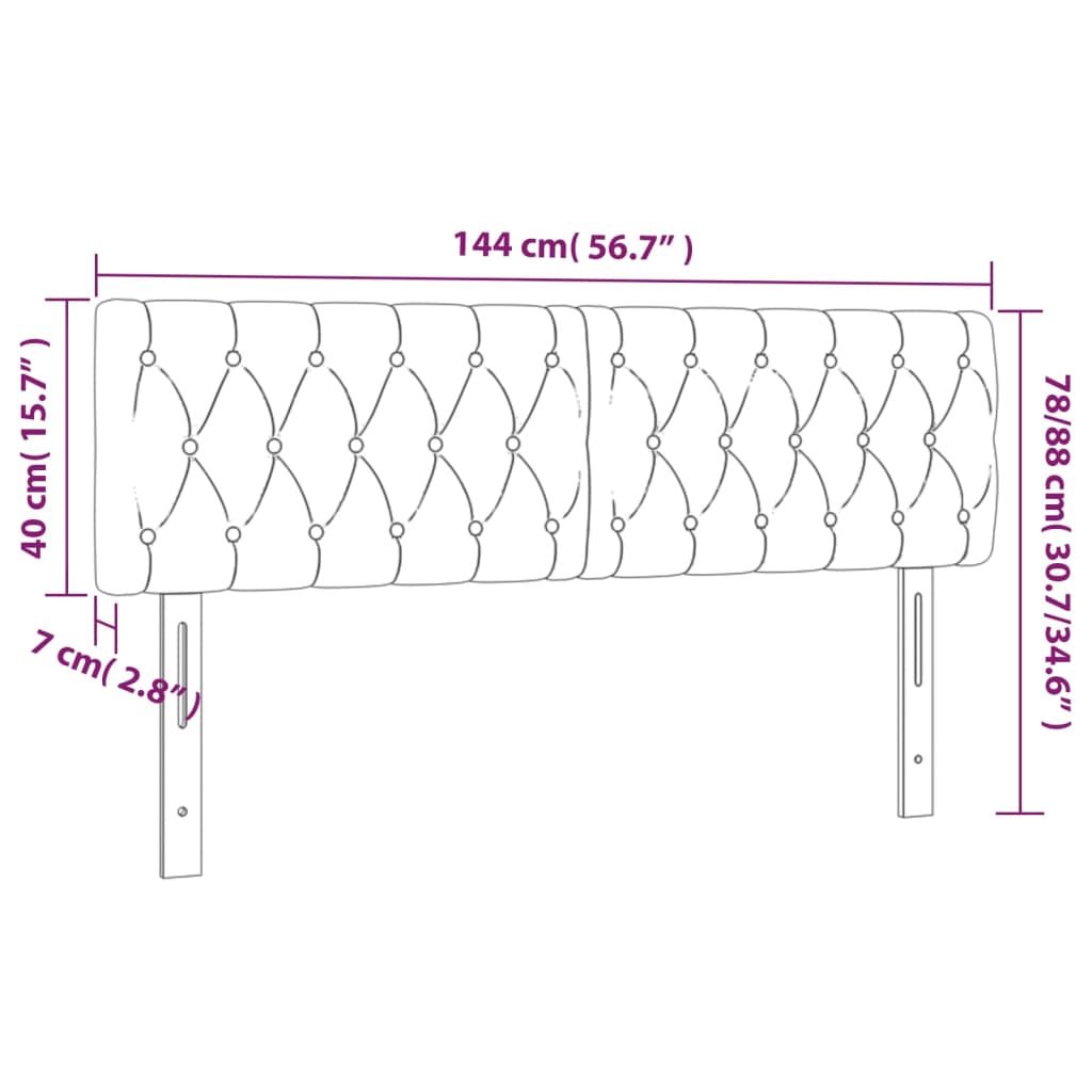 Kopfteil Hellgrau 80x7x118/128 cm Stoff