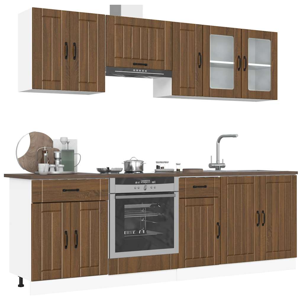 8-tlg. Küchenschrank-Set Kalmar Weiß Holzwerkstoff