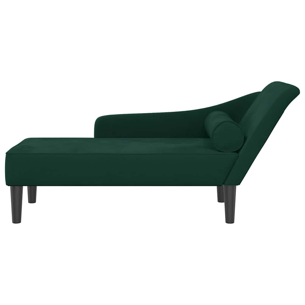 Chaiselongue mit Kissen Rosa Samt
