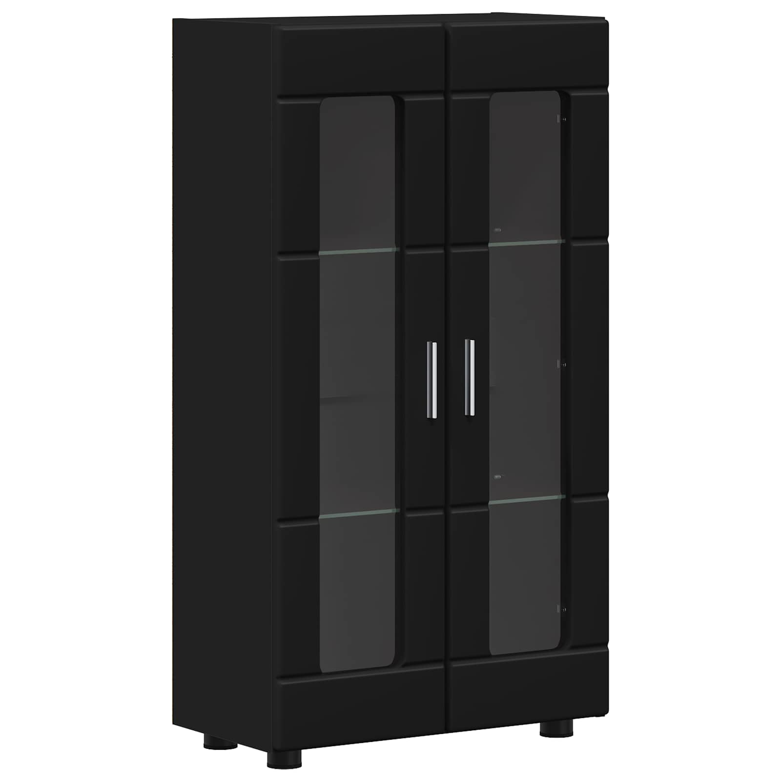 Highboard mit Regal FLORIN Weiß 60 x 35 x 182 cm Holzwerkstoff