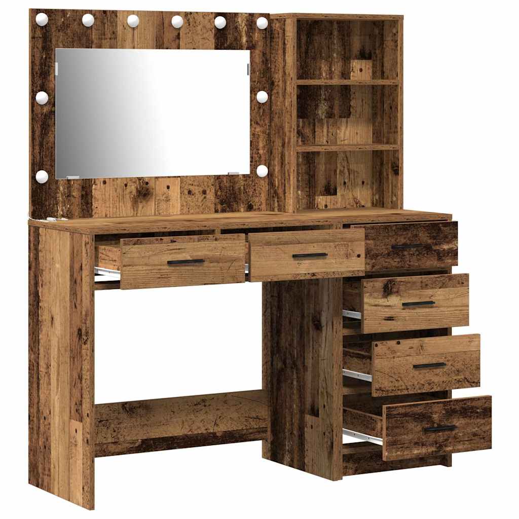 Schminktisch mit Regal Weiß 78,5 x 41 x 135 cm Holzwerkstoff