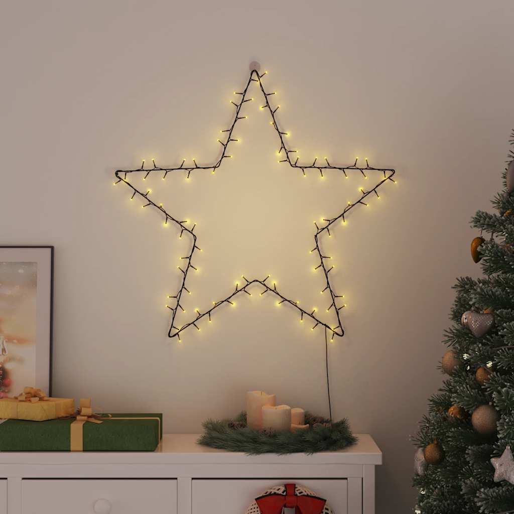 Weihnachtssterne mit Erdspießen 3 Stk. 50 LEDs 29 cm