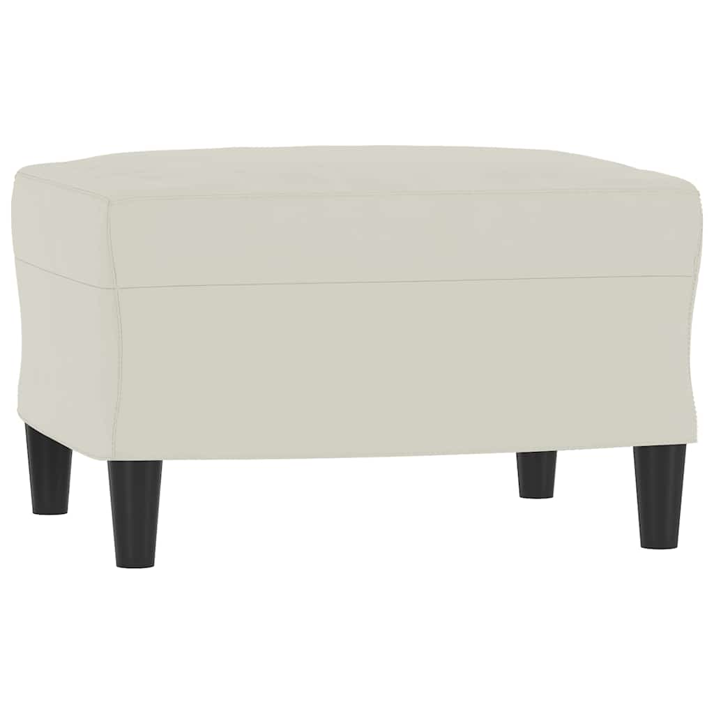 3-Sitzer-Sofa mit Hocker Rosa 180 cm Samt