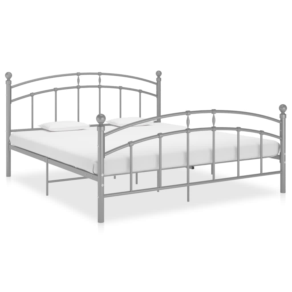 Bettgestell Grau Metall 90x200 cm