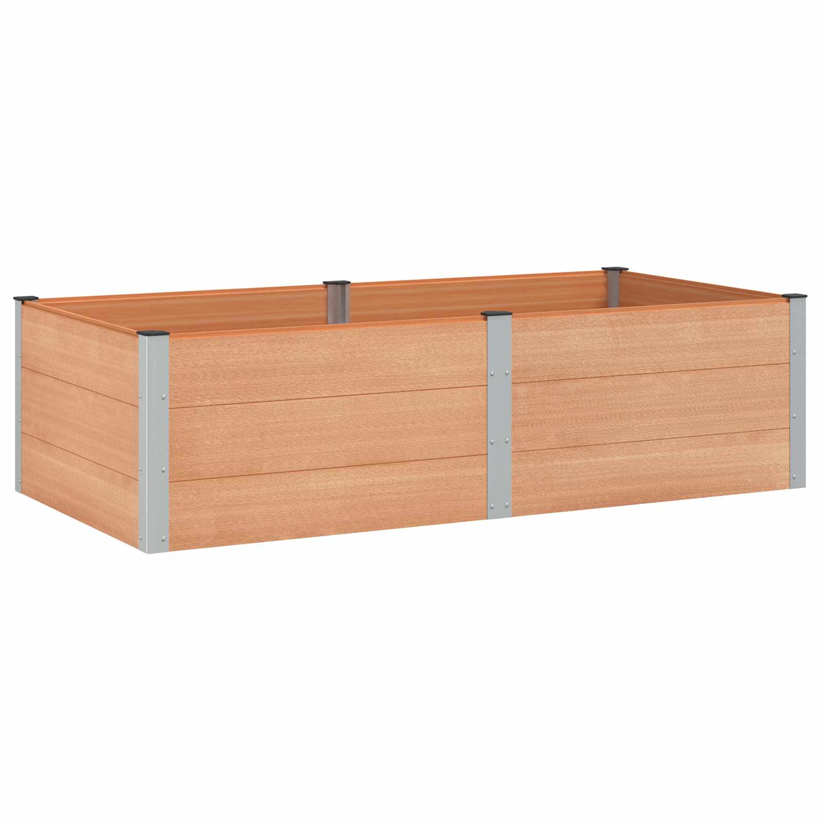 Garten-Hochbeet 200x50x54 cm WPC Grau