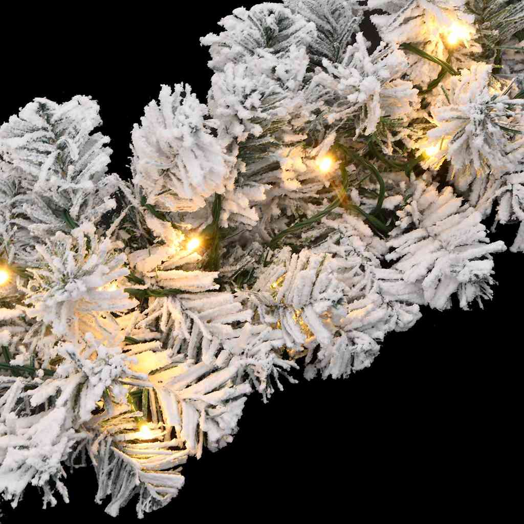 Weihnachtsgirlande mit Schnee Grün 5 m PVC